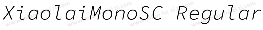 XiaolaiMonoSC Regular字体转换